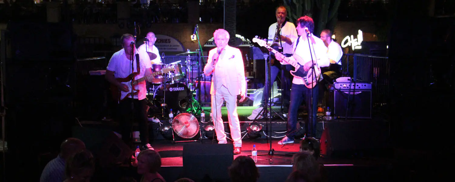 Tony Christie at Villamartin Plaza 5th September 2019 Rewind Spain lg header act